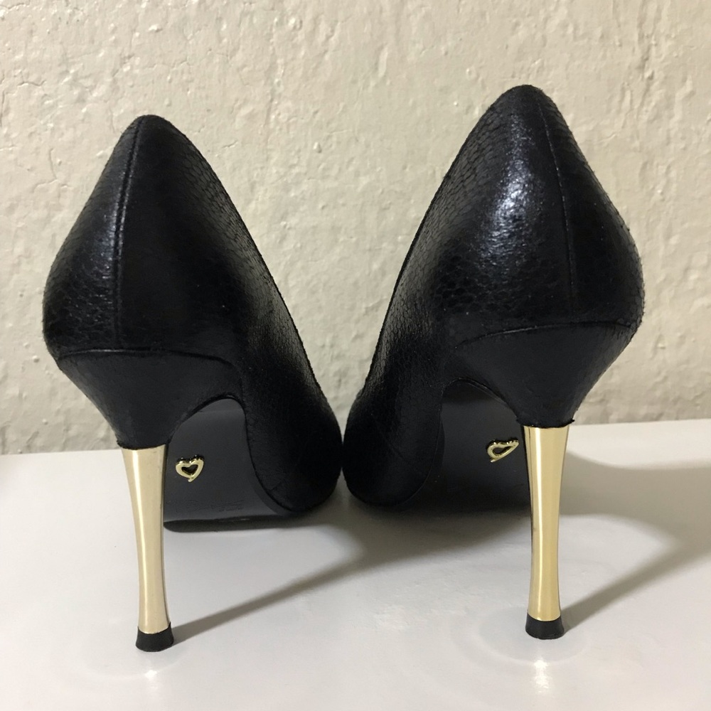 Thalia Sodi Black and Gold Heels Size 6 - Picture 3 of 9